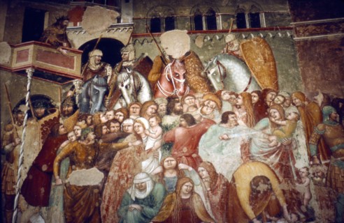 Massacre of the Innocents, Fresco in church of Santi Agostino, Siena, 1482. Artist: Matteo di Giovanni.