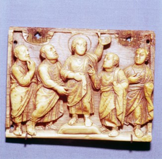 The Incredulity of Thomas, Ivory Panel, Byzantine Casket, 5th century. Artist: Unknown.