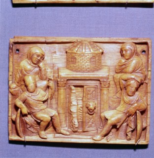 Tomb of Jesus on Easter Morning, Wood Panel, Byzantine casket, 5th century. Artist: Unknown.