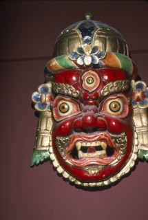Mask of the War and Mountain God, Kangchendzonga, Sikkim, Himalaya. Artist: Unknown.