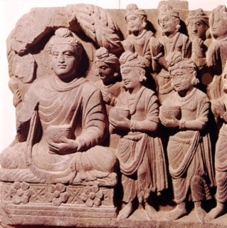 Gautama Buddha, The Presentation of the Bowls, Gandhara School. 2nd-3rd century. Artist: Unknown.