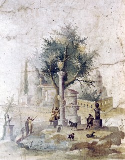Roman wall painting from villa of Agriopa Posthumus, near Pompeii, c1st century. Artist: Unknown.