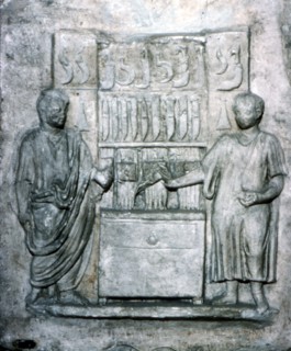 Roman relief of a Shop Selling Knives, c2nd century. Artist: Unknown.