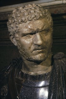 Ancient marble bust of Emperor Caracalla, 212-217. Artist: Unknown.