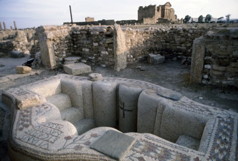 Early Christian Baptismal Bath at Roman forum of Sufetula, Sbeitla, Tunisia, c20th century. Artist: Unknown.