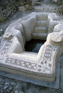 Early Christian Baptismal Bath at Roman forum of Sufetula, Sbeitla, Tunisia, c20th century. Artist: Unknown.