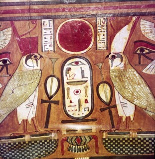 Detail of Egyptian coffin of Priestess of Amen-Ra, Cartouche of Osiris, c950BC-900BC. Artist: Unknown.