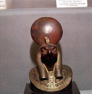 Egyptian bronze, Aegis of RA with the Solar Disc, c590BC. Artist: Unknown.