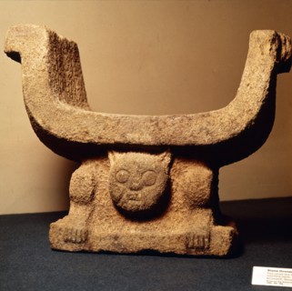 Jaguar Throne carved from lava stone, Pre-Columbian from Manaos, Ecuador.  Artist: Unknown.