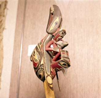 North American Indian Shaman's Rattle, Thunderbird. Artist: Unknown.