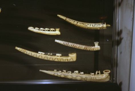 Eskimo Carving, Ivory Tobacco Pipes, Alaska and Canada, 19th Century.  Artist: Unknown.