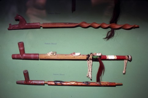 Three Peace-Pipes, Dakota Sioux, North American Indian. Artist: Unknown.