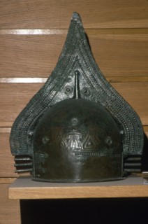 Etruscan Bronze Crested Helmet, c7th century BC. Artist: Unknown.