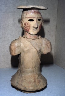 Japanese Haniwa figure of Shamaness Tomb-figure, 5th-6th century. Artist: Unknown.
