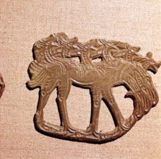 Bronze Plaque, Kama River Tribes Mircaulous Image of Wilde Beast, 3rd century BC-8th century.   Artist: Unknown.