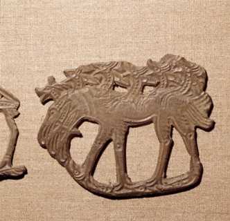 Bronze Plaque, Kama River Tribes Mircaulous Image of Wilde Beast, 3rd century BC-8th century. Artist: Unknown.
