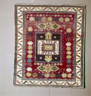 Rug with Pattern of terraced garden from the Caucasus, 18th century.   Artist: Unknown.