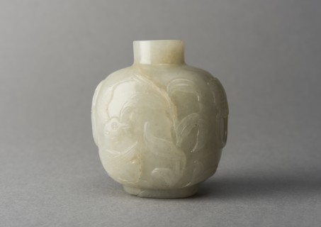 Jade snuff bottle, China, Qing dynasty, 1644-1911. Creator: Unknown.
