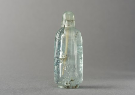 Aquamarine snuff bottle, China, Qing dynasty, 1644-1911. Creator: Unknown.