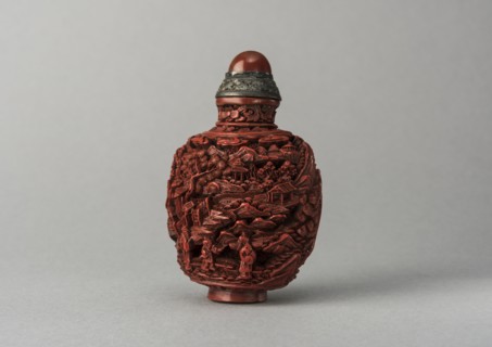 Lacquer snuff bottle, China, Qing dynasty, 1644-1911. Creator: Unknown.