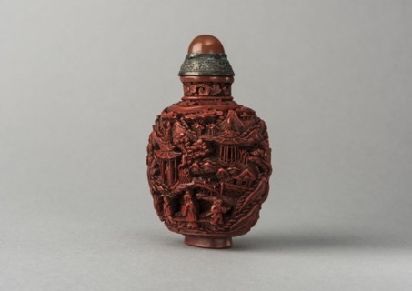 Lacquer snuff bottle, China, Qing dynasty, 1644-1911. Creator: Unknown.