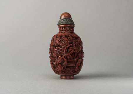 Lacquer snuff bottle, China, Qing dynasty, 1644-1911. Creator: Unknown.