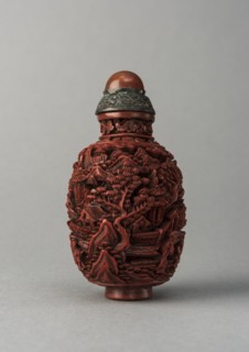 Lacquer snuff bottle, China, Qing dynasty, 1644-1911. Creator: Unknown.