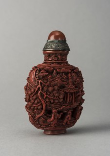Lacquer snuff bottle, China, Qing dynasty, 1644-1911. Creator: Unknown.