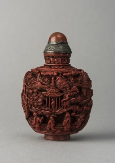 Lacquer snuff bottle, China, Qing dynasty, 1644-1911. Creator: Unknown.