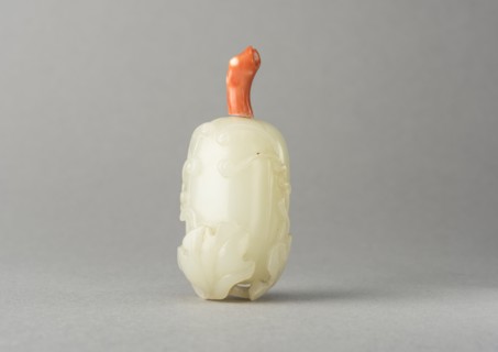Jade snuff bottle, China, Qing dynasty, 1644-1911. Creator: Unknown.