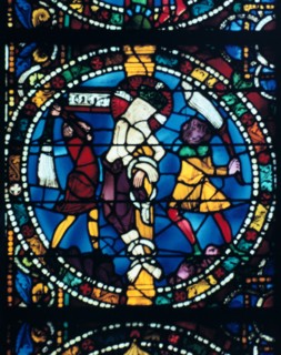 The Flagellation, stained glass, Chartres Cathedral, France, 1194-1260. Artist: Unknown