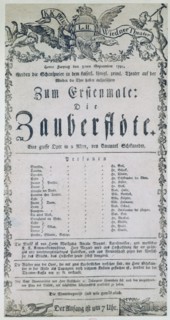 Poster for the opera The Magic Flute, 1791. Artist: Unknown