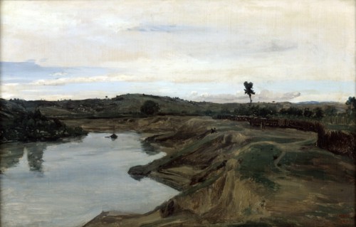 'Poussin's Walk, The Roman Campagna', 1826-1828. Artist: Jean-Baptiste-Camille Corot