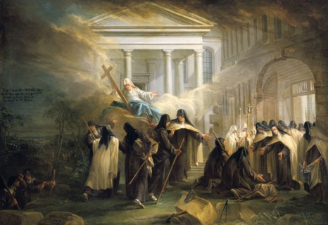'The arrival of the Carmelite nuns from Brussels', mid 18th century. Artist: Charles Guillot