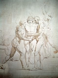 'The Oath of the Tennis Court' (unfinished), detail, 1791-1792. Artist: Jacques-Louis David