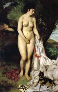 'Bather' ('La Baigneuse au griffon'), 1870. Artist: Pierre-Auguste Renoir