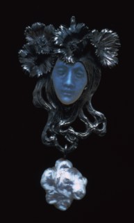 Female face pendant, c1898-1900. Artist: Rene Lalique
