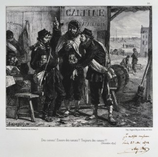 'Des canons! Encore des canons!! Toujours des canons!!!' Siege of Paris, December 1870 (1872). Artist: Auguste Bry