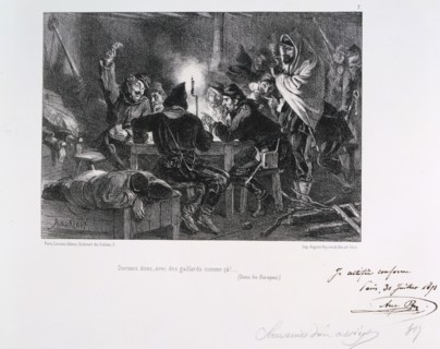 'Dormez donc, avec des gaillards comme ca!', Siege of Paris, 1870-1871 (1871). Artist: Auguste Bry