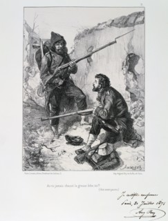 In the trenches, Siege of Paris, Franco-Prussian War, 1870-1871 (1871). Artist: Auguste Bry