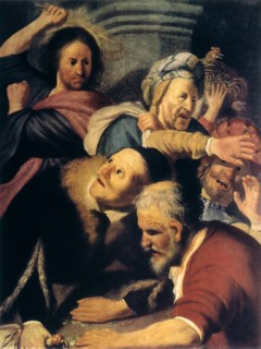 'Christ Drives the Money-Changers from the Temple', 1626. Artist: Rembrandt Harmensz van Rijn