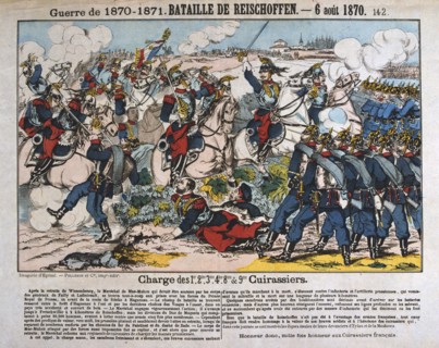 Battle of Reichshoffen, Franco-Prussian war, 6th August 1870. Artist: Anon