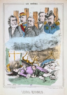 'Les Infames', Paris Commune, April 1871. Artist: Anon