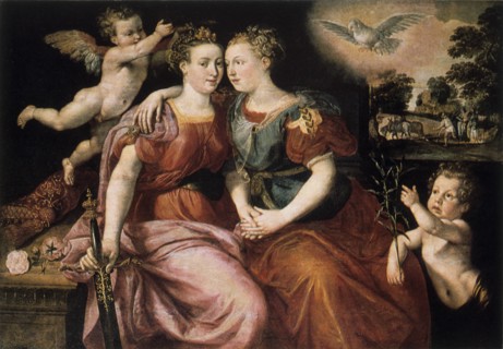 'Peace and Justice', 16th century.  Artist: Martin de Vos