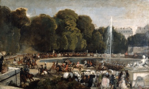 'Entry of the Duchess of Orleans in the garden of Tuileries', 1841. Artist: Eugene Louis Lami