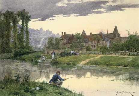 'Soldiers at the Edge of the River', 19th/early 20th century. Artist: Etienne Prosper Berne-Bellecour
