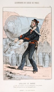 'Artillerie de Marine', Siege of Paris, Franco-Prussian War, 1870-1871.  Artist: Anon