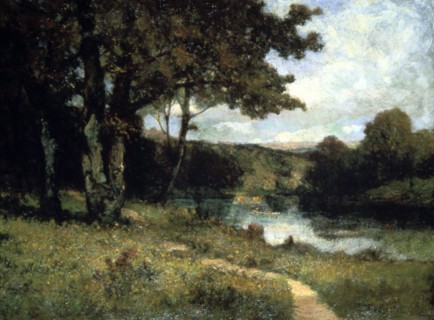 'Trees Near a River', 1891. Artist: Edward Mitchell Bannister