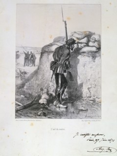 Siege of Paris, Franco-Prussian War, 1870 (1871).  Artist: Auguste Bry