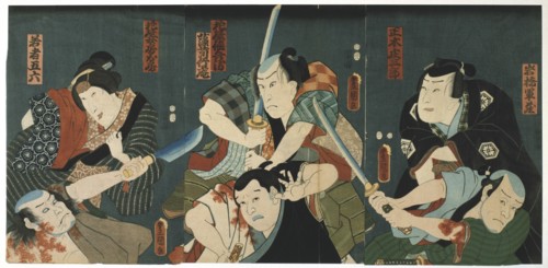 'Theatre Scene', 1844. Artist: Utagawa Kunisada